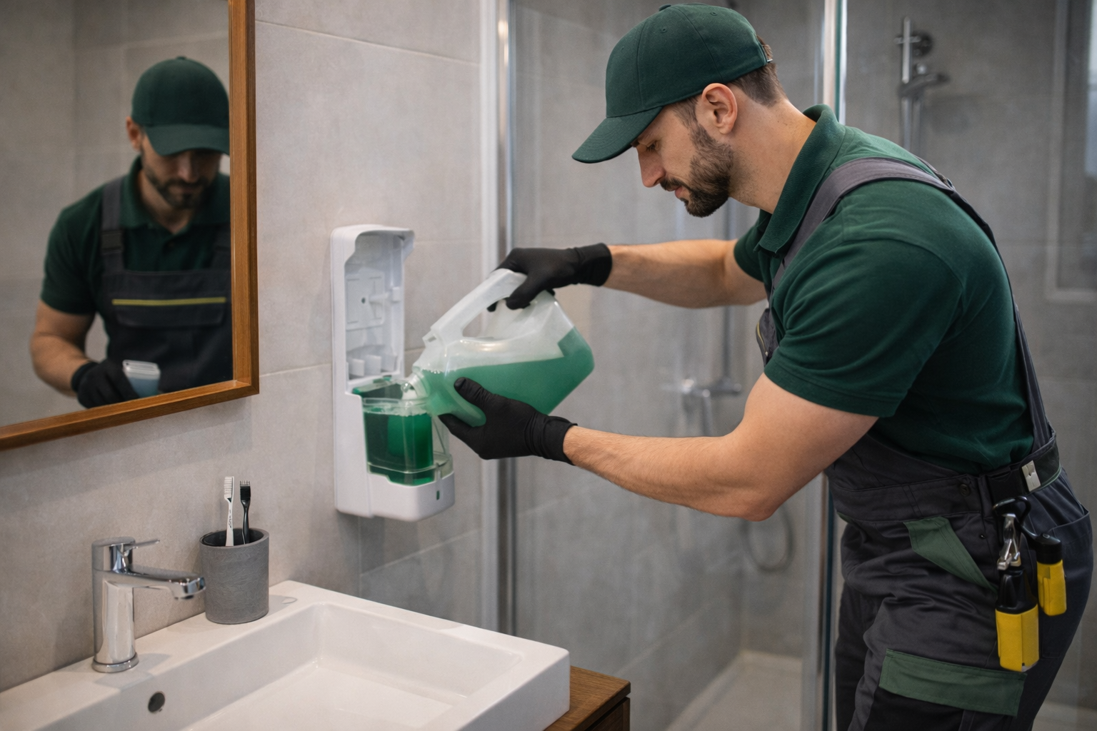 Nachfüllservice, Seife nachfüllen, Handtücher tauschen, Toilettenpapier nachfüllen